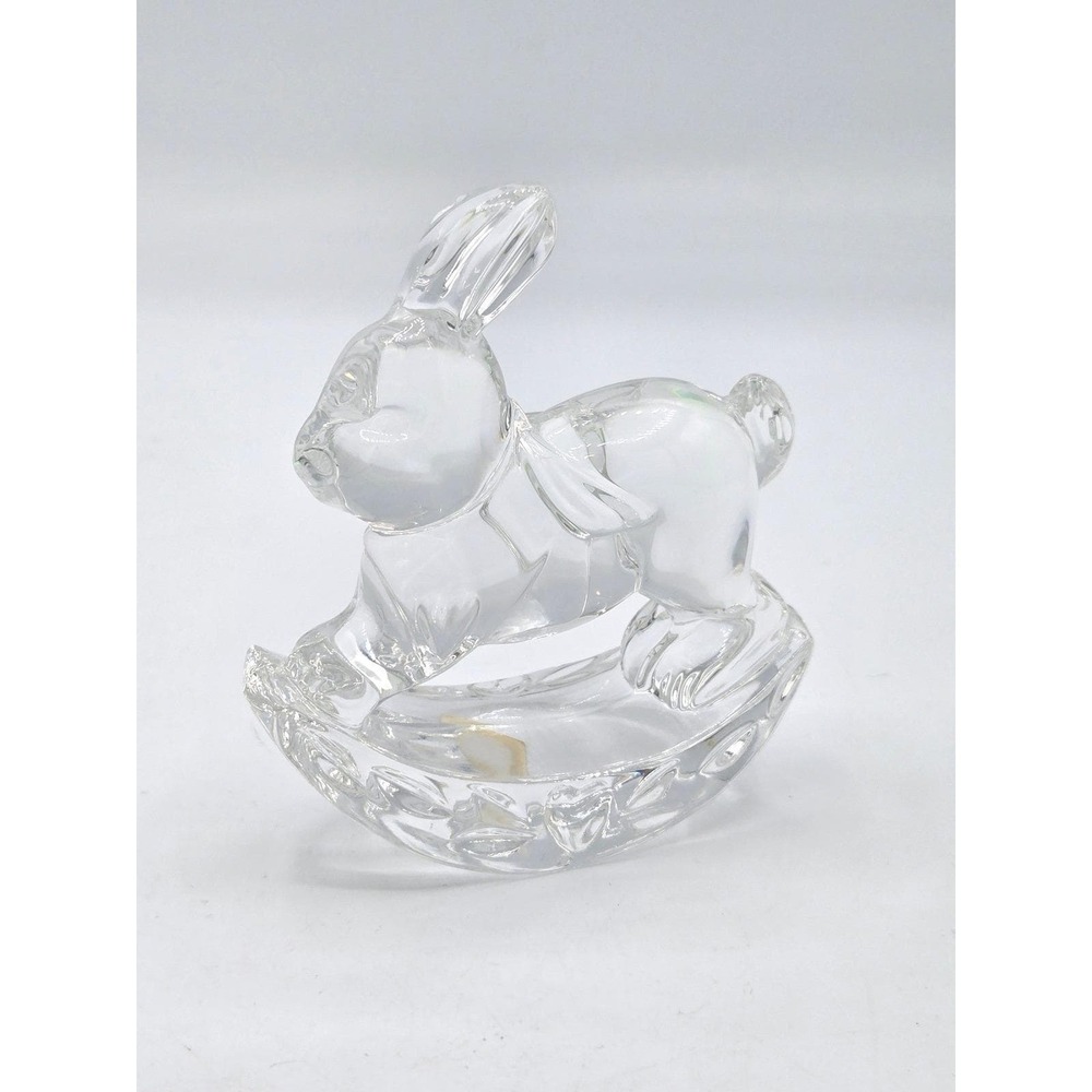 Vintage Jonal Crystal Rocking Bunny Rabbit Figurine - Made in Germany